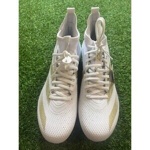 Adidas Adizero Electric - White/Gold/Metallic Cleats | Men's Size 10.5 NWT